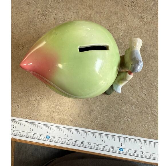 Vintage Bank blue birds and green flowers Has removable stopper - Picture 5 of 9